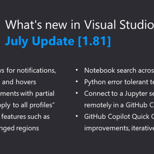 Illustration of What's New in Visual Studio Code July 2023 Release 1.81