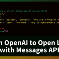 Illustration of From OpenAI to Open LLMs with Messages API on Hugging Face